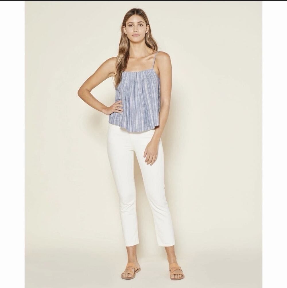 Outerknown Women’s Dune High Rise Slim Fit White Organic Cotton Sustainable NWT
